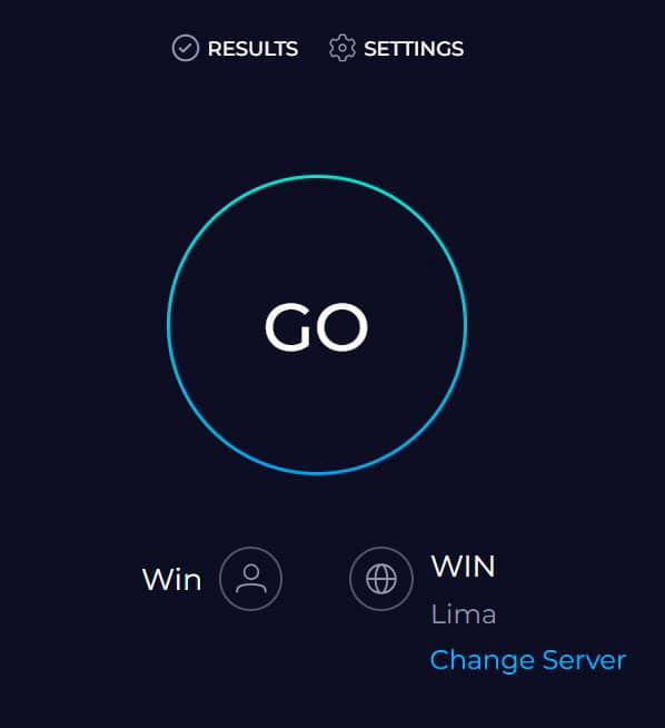 paso uno para medir la velocidad de internet con speedtest de ookla