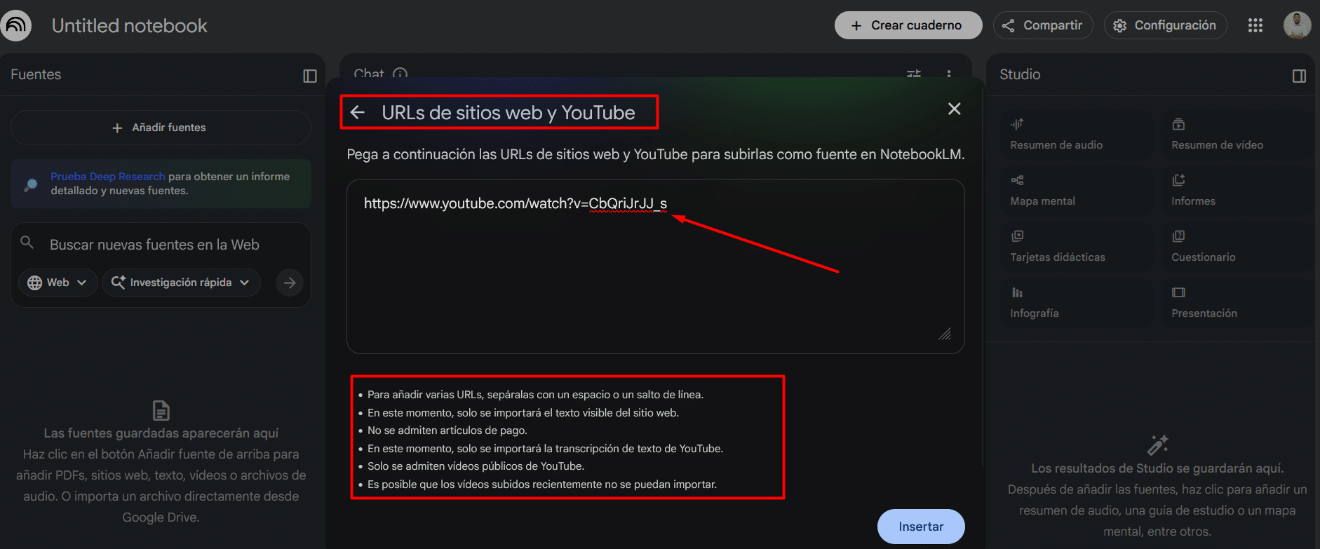 como usar notebook lm anadiendo urls - WIN Internet
