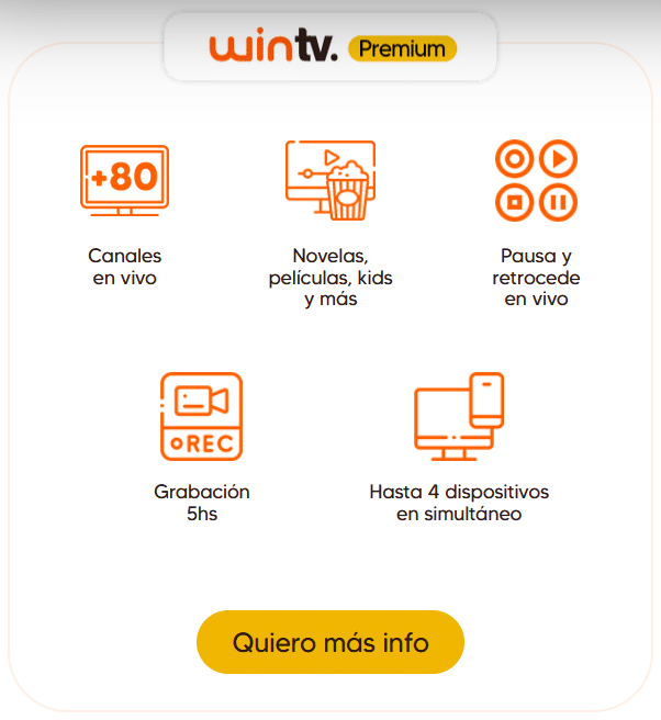 Planes WINTV: Cómo funcionan y cuál es el ideal para ti 1 plan wintv premium - WIN Internet
