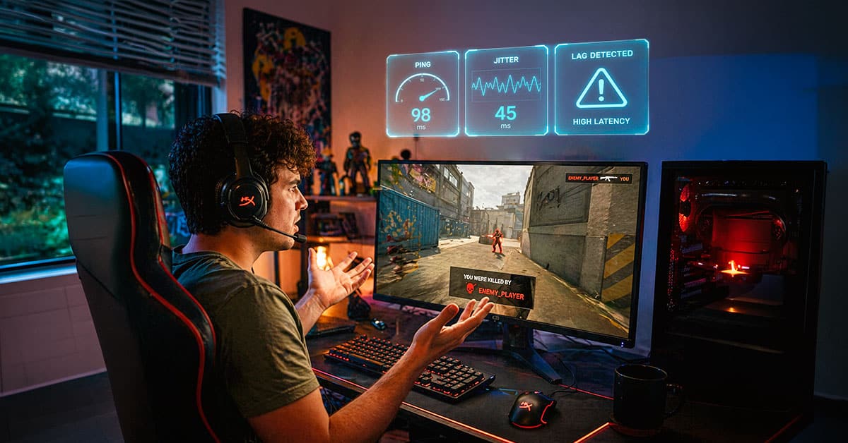 que es el lag jitter y ping en el internet gamer