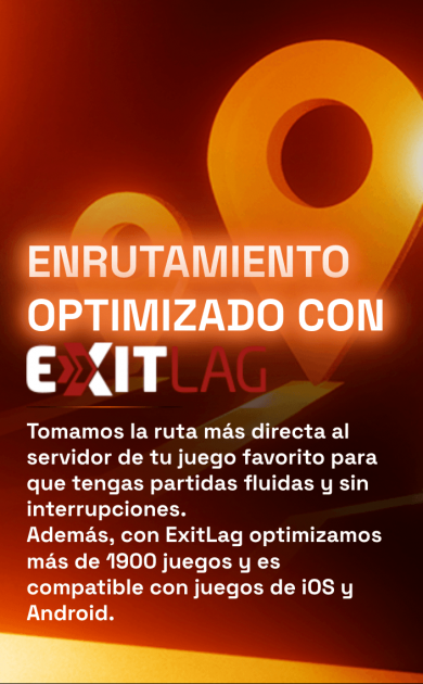 ¿Qué incluye el Plan Gamer de WIN? Beneficios exclusivos, funciones y más 2 beneficio exitlag de los planes gamer de win - WIN Internet
