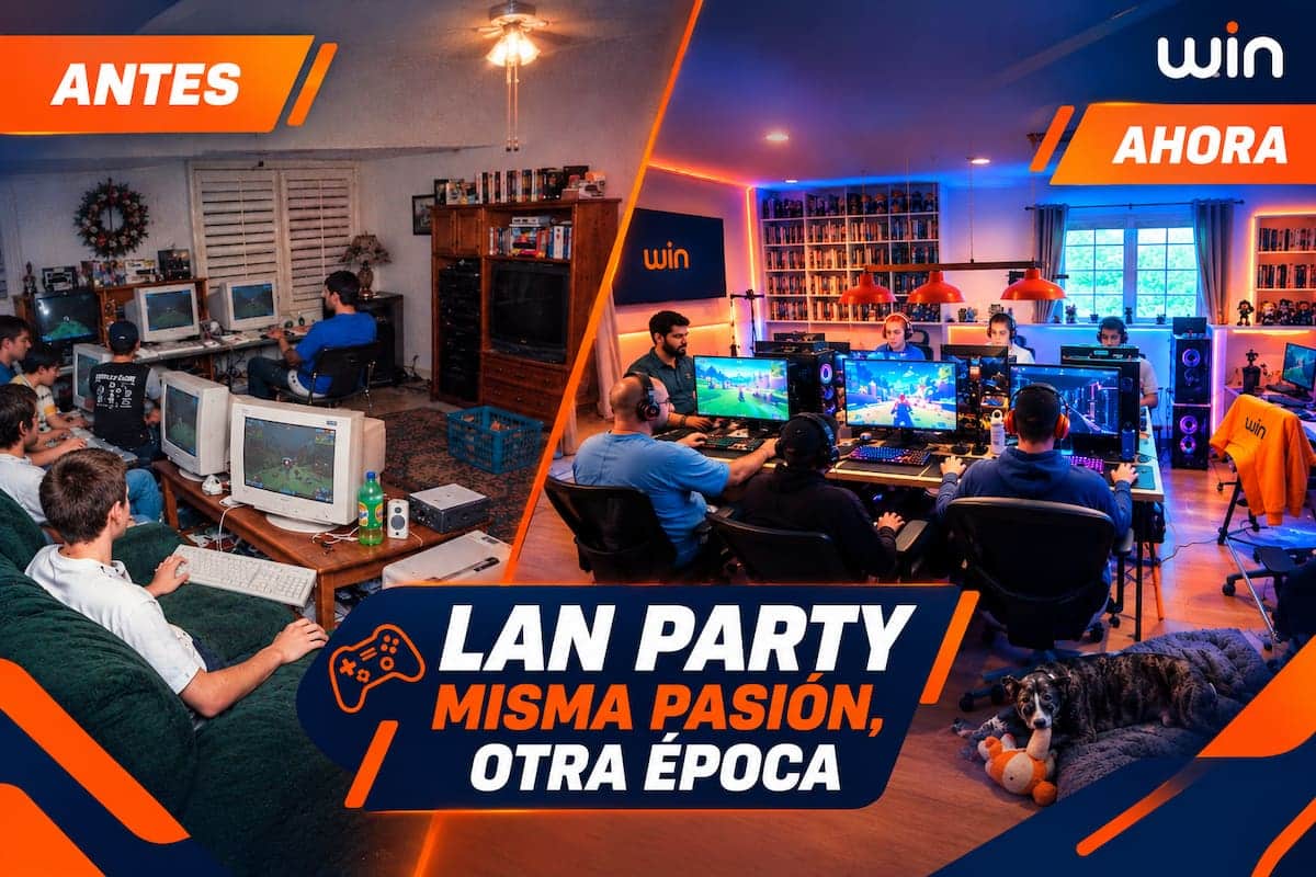 jugar en una lan party con win internet