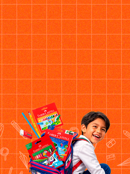 Fondo: Banner de utiles escolares